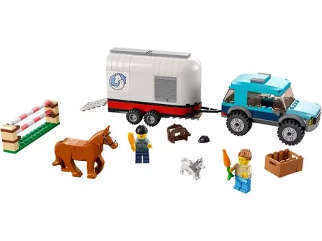 LEGO City, кубики, Прицеп для перевозки лошадей, 60327