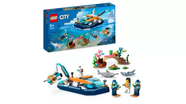 Lego City Набор Лодка исследователя океана с фигурками подводных лодок и морских существ