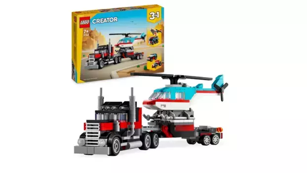 Lego Creator 3in1 Низкорамный грузовик с вертолетом