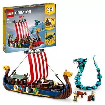 LEGO Creator, блоки, Корабль викингов и Змей Мидгарда, 31132