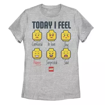 LEGO для юниоров: культовая футболка с рисунком Lego Lady Expressions «Today I Feel» Licensed Character