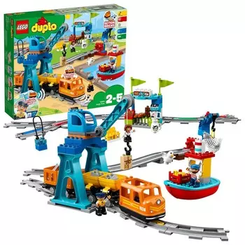 LEGO DUPLO, блоки «Грузовой поезд», 10875