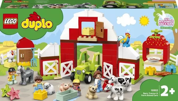 LEGO DUPLO, блоки Сарай, трактор и сельскохозяйственные животные, 10952