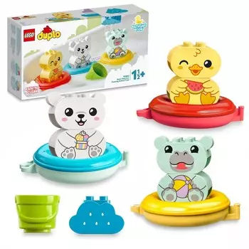 LEGO DUPLO, блоки «Веселье в ванне: плавучий поезд с животными», 10965