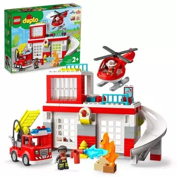 LEGO DUPLO, кубики Пожарная часть и вертолет, 10970