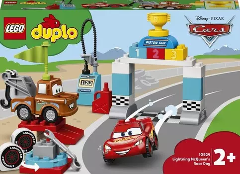 LEGO DUPLO, Машинки из кубиков Молния Маккуин на гонках, 10924
