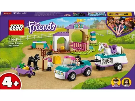 LEGO Friends, кубики, Школа верховой езды и прицеп для перевозки лошадей, 41441