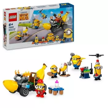 LEGO Гадкий Я, блоки, Миньоны и банановая тележка, 75580