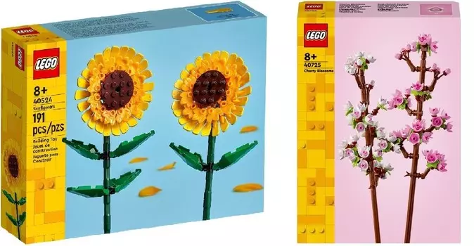 LEGO ICONS Подсолнухи 40524 + LEGO ICONS Cherry Blossom 40725