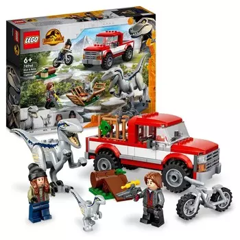 LEGO Jurassic World, блоки, кубики, Capture of Velociraptor Blue и Beta, 76946