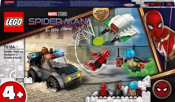LEGO Marvel, блоки, Человек-Паук, Человек-Паук против Мистерио, 76184