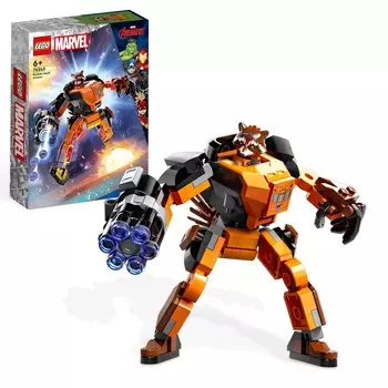 LEGO Marvel, блоки, Мстители, Заводная броня Ракеты, 76243