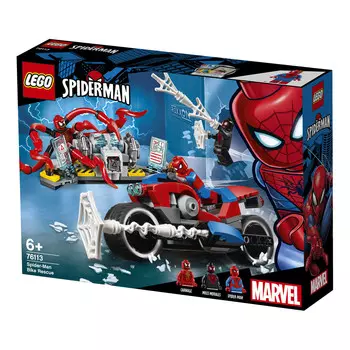 LEGO Marvel, Человек-паук, блокирует погоню Человека-паука на мотоцикле