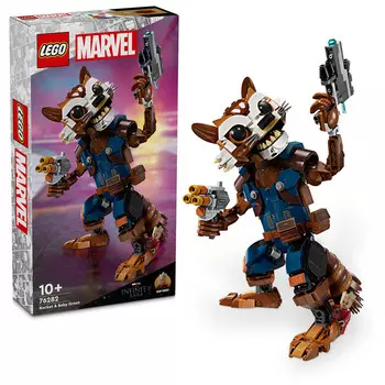 LEGO Marvel, кубики, Ракета и Малыш Грут, 76282
