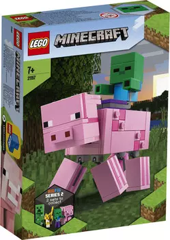 LEGO Minecraft, блоки Bigfig Piggy и Baby Zombie, 21157