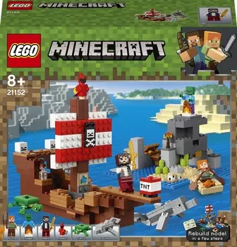 LEGO Minecraft, блоки, Приключения пиратского корабля, 21152