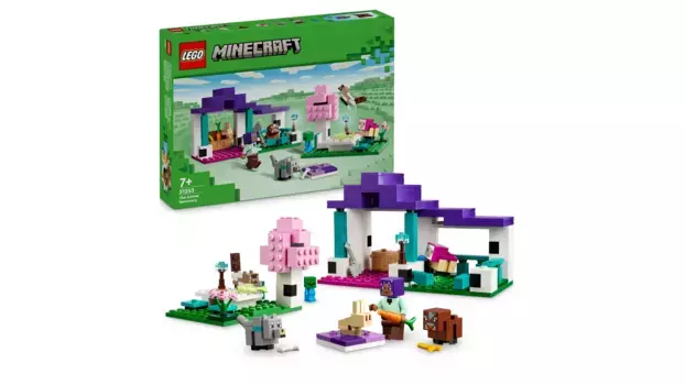 Lego Minecraft Приют для животных, игрушка с животными для видеоигры