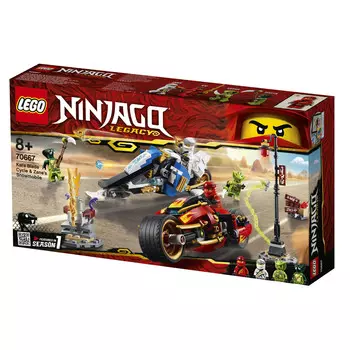LEGO Ninjago, блоки мотоцикла Кая и самоката Зейна, 70667