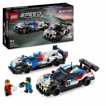 LEGO Speed Champions, блоки, гоночные автомобили BMW M4 GT3 и BMW M Hybrid V8, 76922