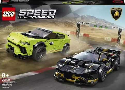 LEGO Speed Champions, кубики Lamborghini Urus ST-X и Lamborghini Huracn Super Trofeo EVO, 76899