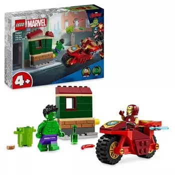 LEGO Super Heroes Marvel, Железный человек с мотоциклом и Халком, набор, 76287