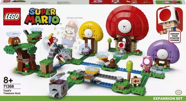 LEGO Super Mario, блоки, Жаба ищет сокровище - набор расширения, 71368