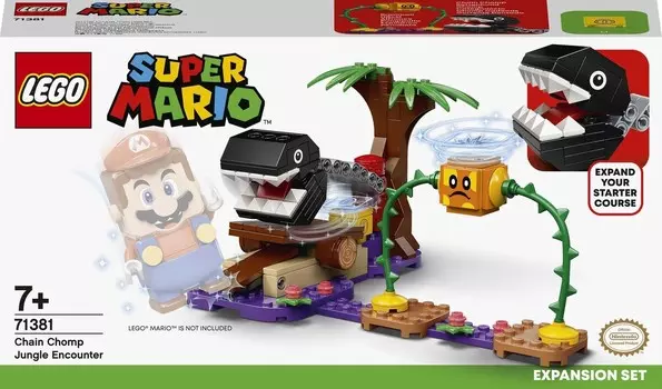 LEGO Super Mario, кубики, Встреча с Цепным Чомпом в джунглях - дополнительный набор, 71381