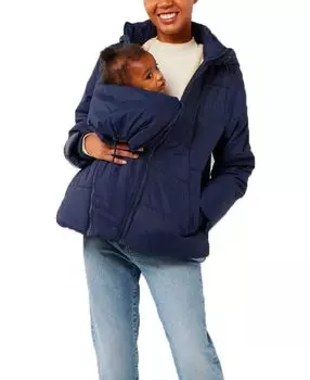Leia - Пуховик для беременных 3в1, стеганый гибрид Modern Eternity Maternity, темно-синий