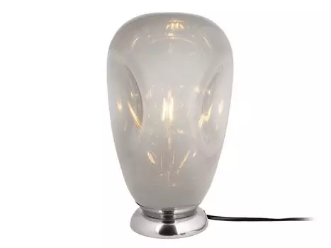 Leitmotiv - Настольная лампа дутого цвета - хром - 22x37см настольная лампа - прикроватная лампа, гостиная, спальня, серый