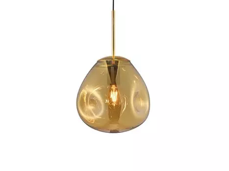Leitmotiv – подвесной светильник из дутого стекла, маленький – золото Present Time