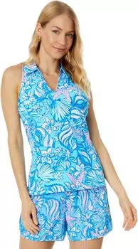 Лейклин Бюстгальтер-поло UPF 50+ Lilly Pulitzer, цвет Amalfi Blue Sound The Sirens
