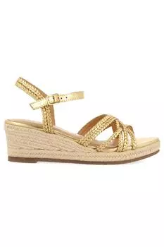 Lelant кожаные сандалии со скошенной кромкой и эффектом плетения Gioseppo, желтый