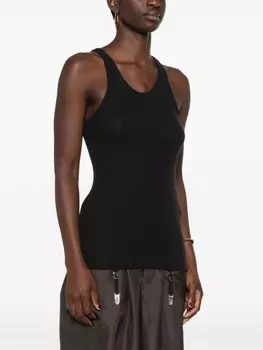 LEMAIRE бесшовный топ с подтяжками, черный