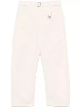 LEMAIRE брюки с поясом, нейтральный цвет