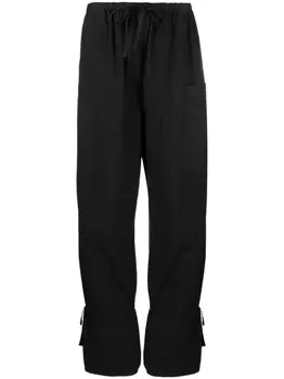 LEMAIRE брюки свободного кроя с кулиской, черный