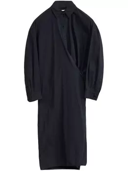 LEMAIRE драпированное платье миди, синий