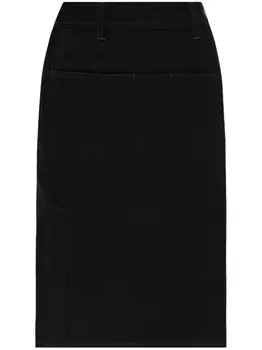 LEMAIRE джинсовая юбка миди, черный