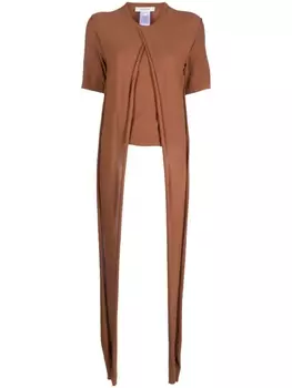 LEMAIRE футболка с запахом, коричневый