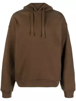 LEMAIRE худи свободного кроя, коричневый