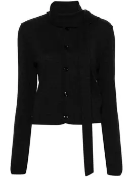 LEMAIRE кардиган с шарфом, серый