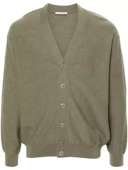 LEMAIRE кардиган тонкой вязки, зеленый