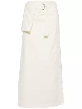 LEMAIRE макси-юбка с поясом и запахом, белый