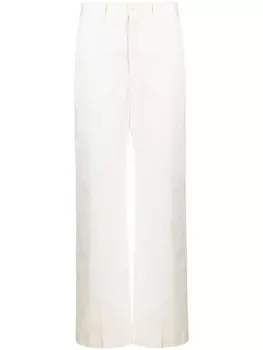 LEMAIRE прямые брюки с завышенной талией, белый