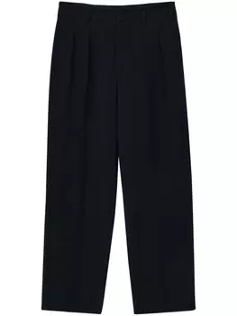 LEMAIRE прямые брюки со складками, серый