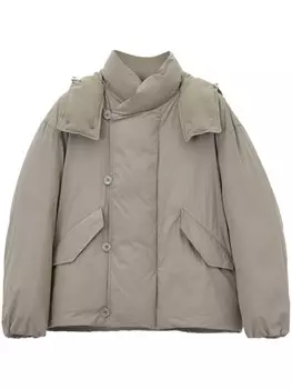 LEMAIRE пуховик с капюшоном, нейтральный цвет