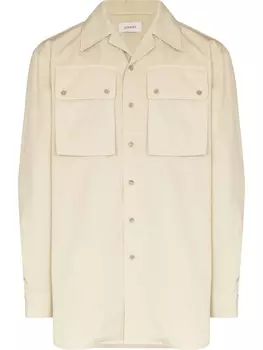 LEMAIRE рубашка с накладными карманами, нейтральный цвет