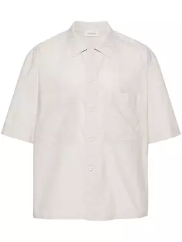 LEMAIRE рубашка с отложным воротником, нейтральный цвет
