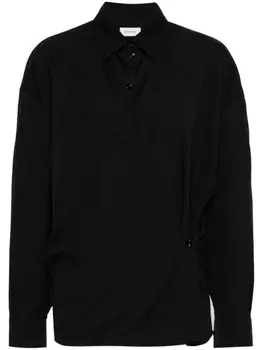 LEMAIRE рубашка с прямым воротником, синий