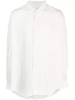 LEMAIRE рубашка с заостренным воротником, белый