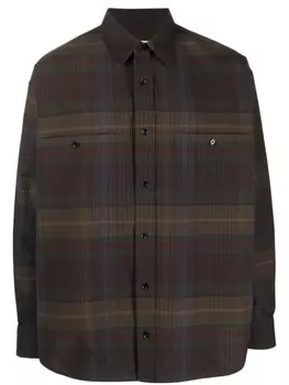 LEMAIRE рубашка в клетку, зеленый